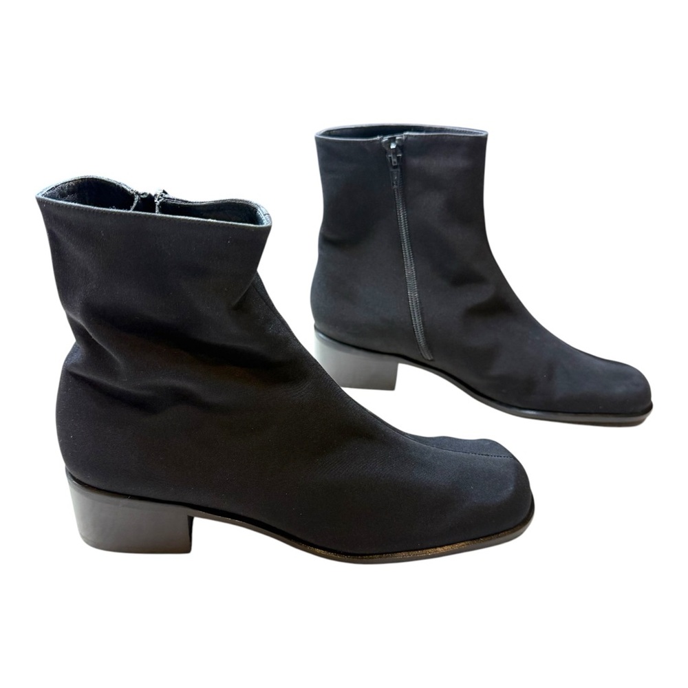 STUART WEITZMAN Ankle Bootie Fabric Deadstock Black Waterproof Gortex 9